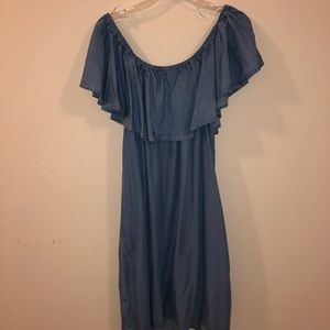 Forever 21 Plus Denim off the shoulder dress
